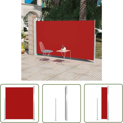  The Living Store Zložljiva stranska tenda za teraso 160x300 cm rdeča - Stranska Tenda, (21743751) Cene