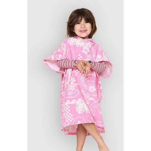 Rip Curl Mixed Snap Hooded Towel-Girl Surf poncho natural / pink Cene