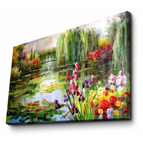 Canvart zidna slika na platnu Impressionist Garden, 70 x 45 cm