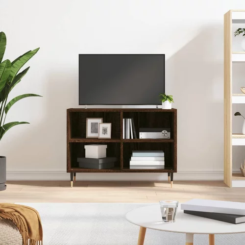 vidaXL TV omarica rjavi hrast 69,5x30x50 cm inženirski les