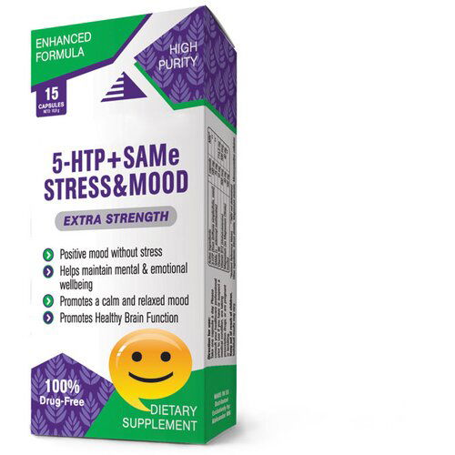 5HTP +samestressand mood serotonin kapsule 15 kapsula Slike