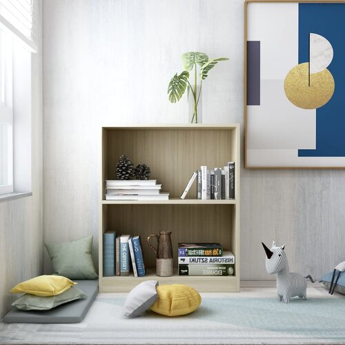 vidaXL knjižna polica sonoma hrast 60x24x74,5 cm iverna plošča Cene