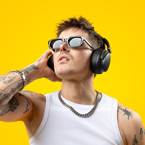 Niceboy stellar - bežične slu&amp;scaron;alice sa mikrofonom i prigu&amp;scaron;iva buke (anc), 400 mah, IPX4, crne Slike