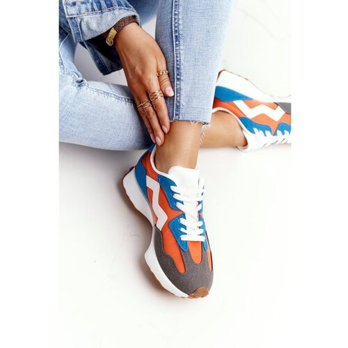 Kesi Ženske sportske cipele Tenisice Orange Move On Blue | bijela | siva Slike