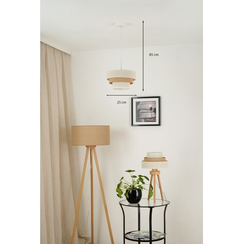  Brilagi - Visilica na sajli DENVER LUNETA 1xE27/15W/230V prečnik 25 bež/braon/krem Slike