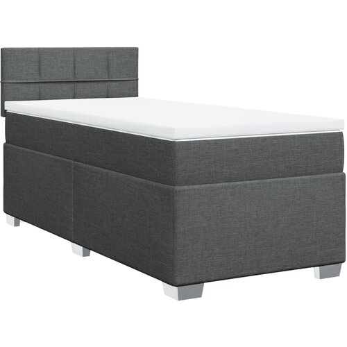 Maison Chic Box spring postelja - Vzmetna postelja z vzmetnico temno siva 90x200 cm blago SL24652, (21890155) Cene