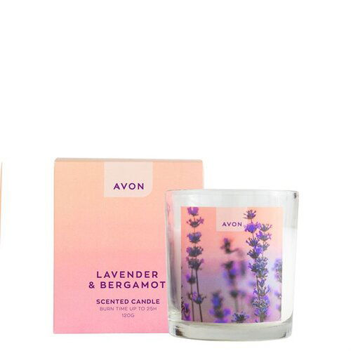 Avon Lavanda & Bergamot sveća u teglici Slike