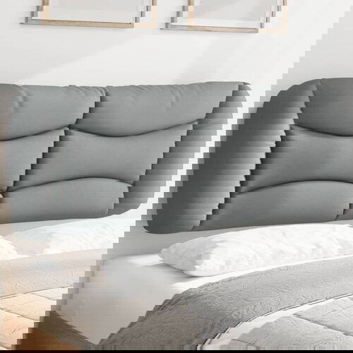 VidaXL Jastuk za uzglavlje svjetlosivi 120 cm od tkanine Slike