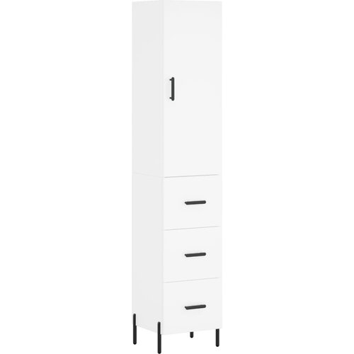 Maison Chic Visoka omara - Komoda - Predalnik bela 34,5x34x180 cm inženirski les, (21721731) Cene