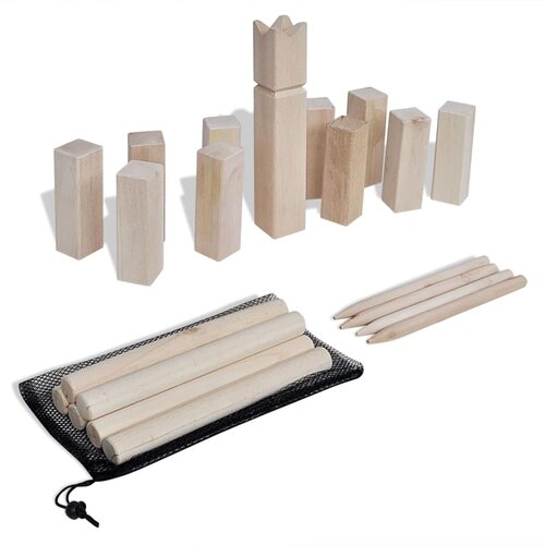 VidaXL Set lesenih kock za igro Kubb, (20850236) Slike