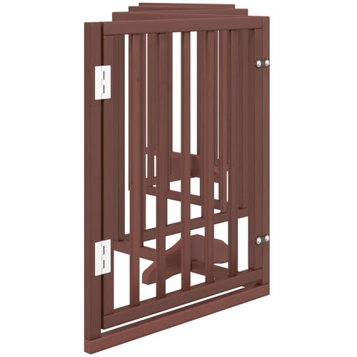  Vrata za pse s vrata&amp;scaron;cima 6 panela sklopiva 300 cm drvo topole Smeđa 50 x 60 x 2 cm Slike