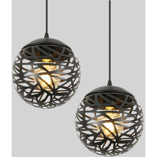 Glamaris Openwork Viseča svetilka Luster Simple Head Izrezljana svetilka iz kovanega železa za jedilnico (črna, premer 20 cm), (21163766) Cene