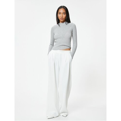 Koton Basic Knitwear Sweater Light Stand Collar Ribbed Cijene