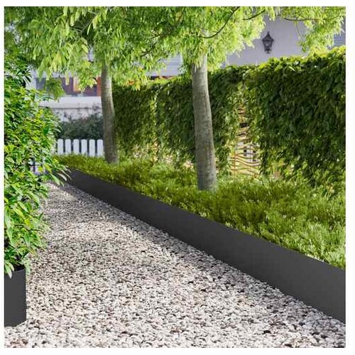 vidaXL Ograda oko Travnjaka 10 kom. 100 x 22 cm Čelik Crna - Crna 10 22 cm Cene