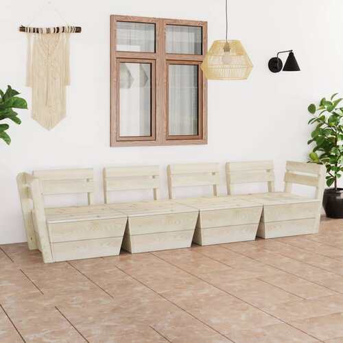 The Living Store Vrtni &amp;scaron;tirised iz palet impregnirana smrekovina - Kavč Iz Palet, (21423175) Slike