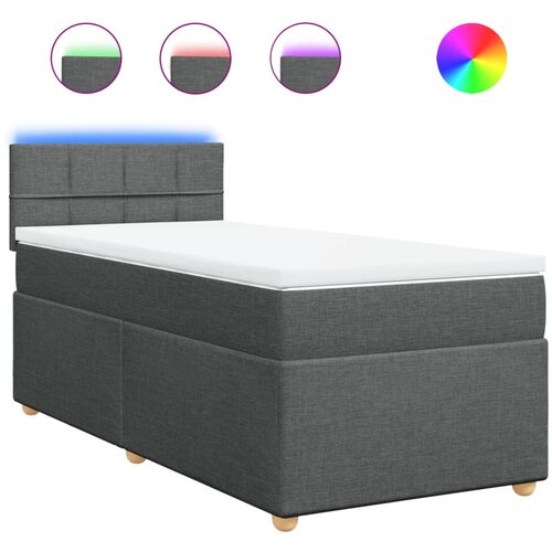 Maison Chic Box spring postelja - Vzmetna postelja z vzmetnico temno siva 100x200 cm blago SL16595, (21895960) Cene