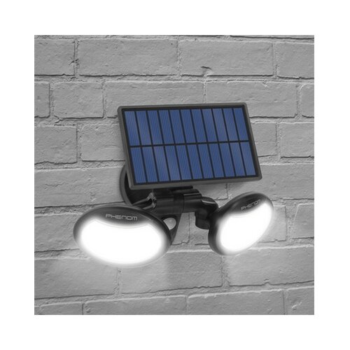 Phenom LED solarni reflektor z PIR senzorjem gibanja 2 vrtljivi glavi COB LED Slike