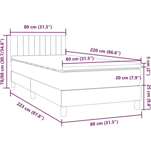 Box spring krevet s madracem ružičasti 80 x 220 cm bar&amp;scaron;unasti Slike
