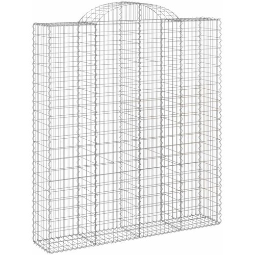 Lučne gabionske ko&amp;scaron;are 9 kom 200x50x220/240cm pocinčano željezo Slike