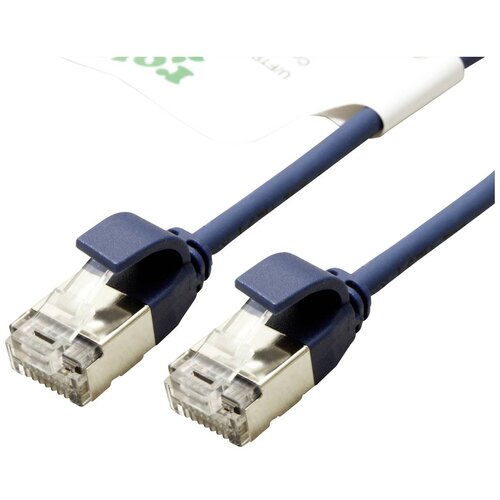 Roline green 21443345 RJ45 omrežni kabel\, Patch kabel CAT 6a U/FTP 2.00 m modra 1 kos, (20630810) Slike