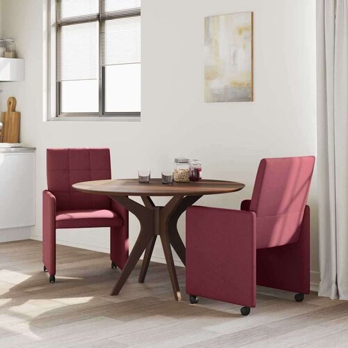 VidaXL Trpezarijske stolice 2 pcs boja crnog vina 58 x 65 x 94 cm Slike