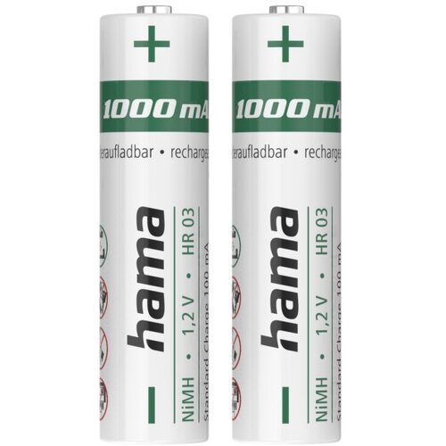  Baterije Hama NiMH, AAA Micro, 1000 mAh, 1,2 V, 2 komada Cijene