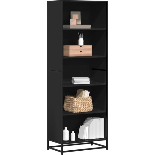 VidaXL Polica za knjige crna 60x35x170,5 cm izrađeno drvo Slike
