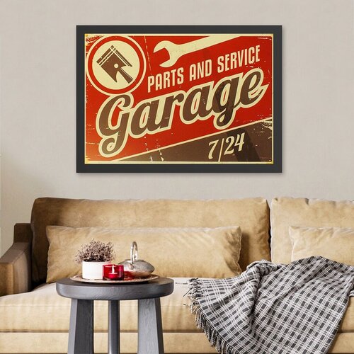 Wallity uramljena slika Garage 7/24, 35x45 cm Cene