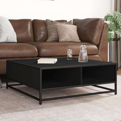 vidaXL Stolić za kavu crni 80x80x30 cm konstruirano drvo i metal Cene