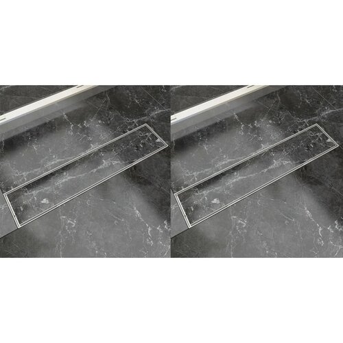 vidaXL Kanaleta za tuš 2 kosa 530x140 mm nerjaveče jeklo Cene