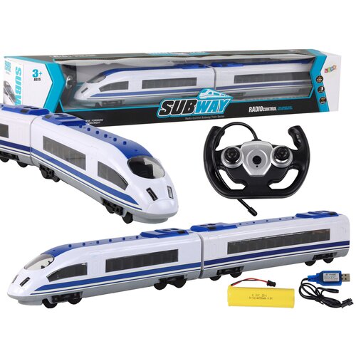 Lean Toys Vlak daljinsko voden luči 65 cm R/C bela Cene