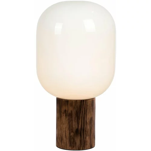 Markslöjd Tamno smeđa stolna lampa sa staklenim sjenilom (visina 44 cm) Skene –