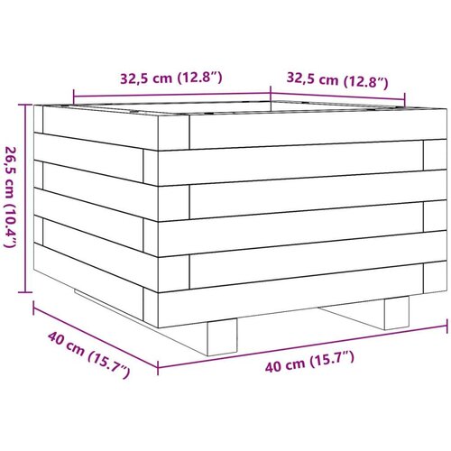  Vrtna sadilica 40x40x26 5 cm od masivnog drva duglazije Slike