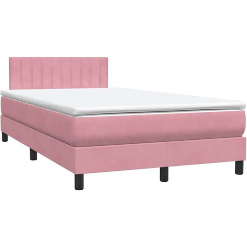 Box Spring krevet s madracem ružičasti 120x220 cm samt Slike