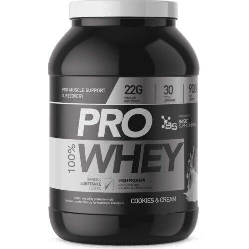 Basic Supplements Pro Whey, Ukus Kolačići i krem, 908g Cene