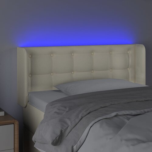 LED uzglavlje krem 93x16x78/88 cm od umjetne kože Slike