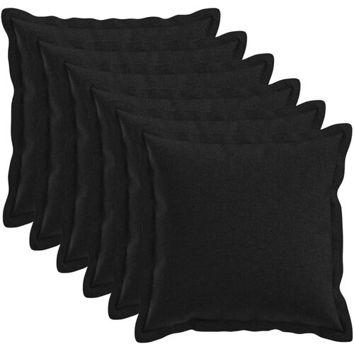  Jastuk s jastukom HOUTEN 6 kom. Crna Umjetni lan - Crna 50 x 50 cm 6 Cijene