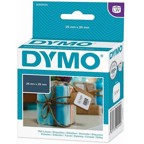 Dymo Square Multipurpose Labels 25 x 25 mm, 750 pcs. Slike
