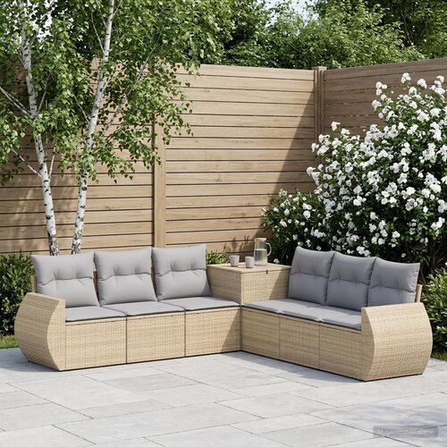  Set sofe 7 kom. Bež i svijetlo siva 243 x 243 x 85 cm Cene