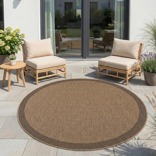 Ayyildiz Carpets Okrogla notranja in zunanja preproga &amp;oslash; 160 cm Timber 1402 &amp;ndash; Slike