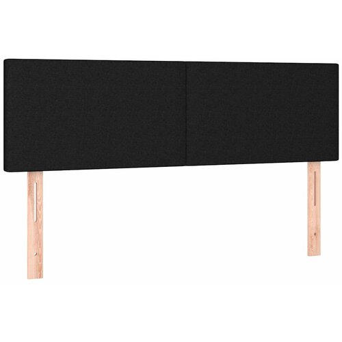  Krevet box spring s madracem LED crni 140x200 cm od tkanine Slike