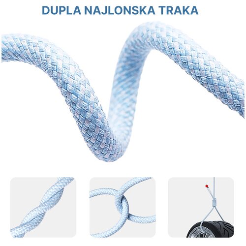  kabel braided pd type-c na lightning 20W pink Slike