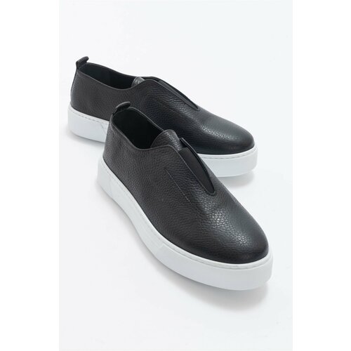 LuviShoes Ante Black-white Leather Men's Shoes Slike