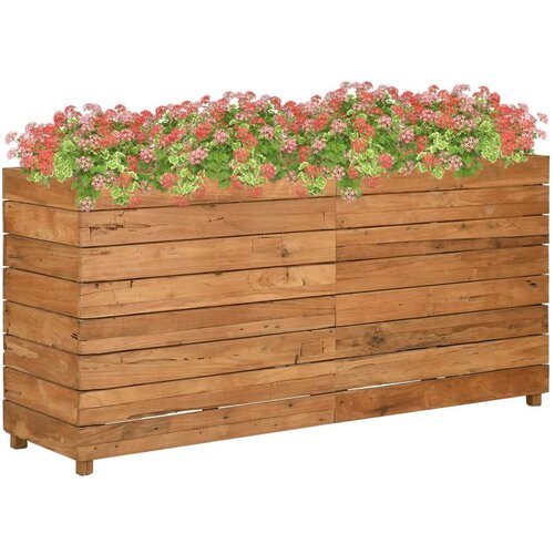 In Posuda za sadnju 150x40x72 cm od reciklirane tikovine i čelika Cijene