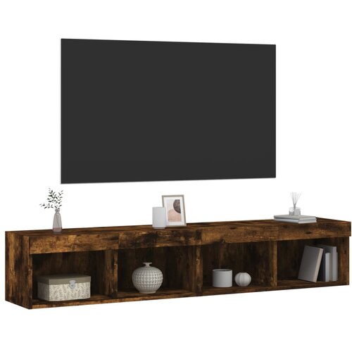  TV ormarići s LED svjetlima 2 kom boja hrasta 80x30x30 cm Slike
