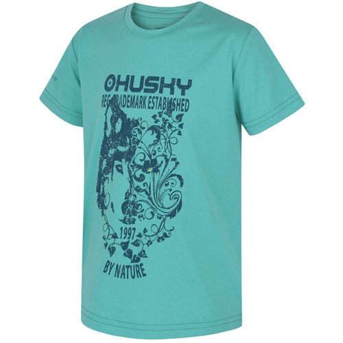 Husky Children&amp;#039;s functional T-shirt Tash K turquoise Slike