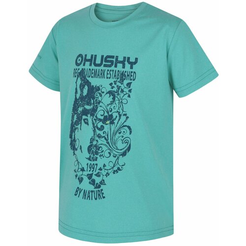 Husky Children's functional T-shirt Tash K turquoise Cene