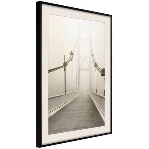  Poster - Bridge Disappearing into Fog 20x30 Slike