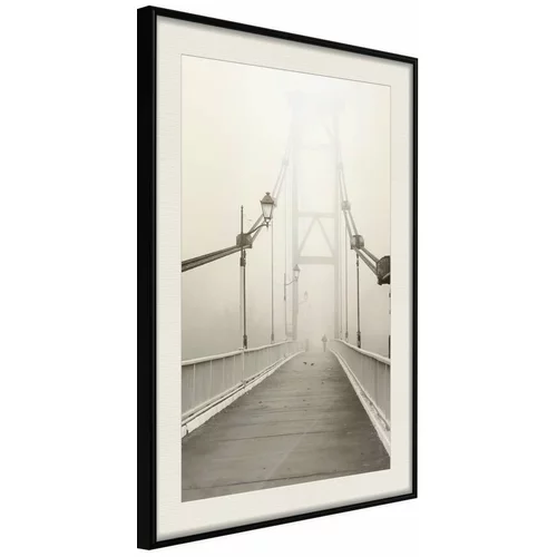  Poster - Bridge Disappearing into Fog 20x30