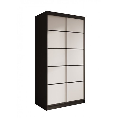 ADRK Klizni ormar Verto, 100 cm - CRNA-BIJELA Slike
